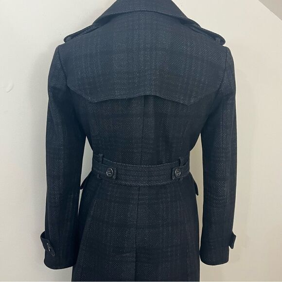 Banana Republic Charcoal Gray Wool Trench/ Pea Coat S - Picture 3 of 7